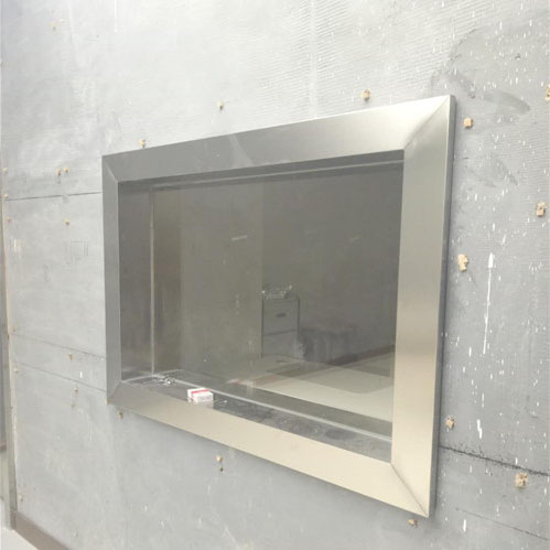 上海800*1200*20mm铅玻璃观察窗安装效果图